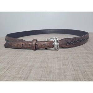 Ariat Mens Brown Full Grain Leather Western Belt 44 Limited Edition Buckle 2007
